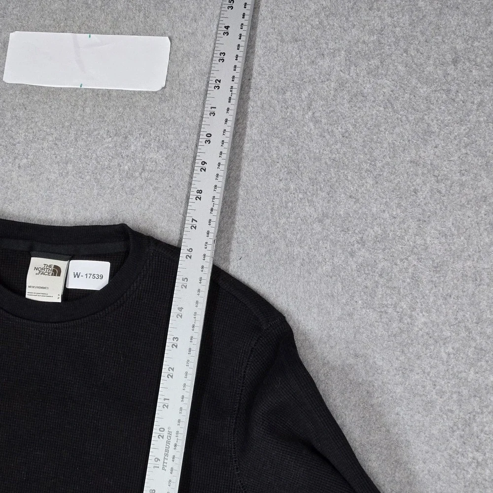 The North Face Men Shirt S Black Thermal Shirt Logo Long Sleeve